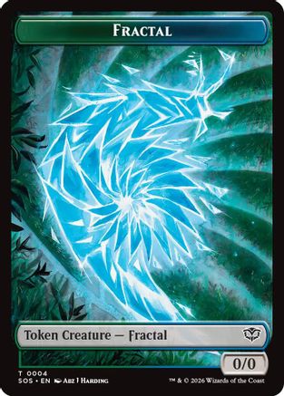 Fractal (0004) // Spirit (0010) Double-Sided Token [Secrets of Strixhaven] Foil