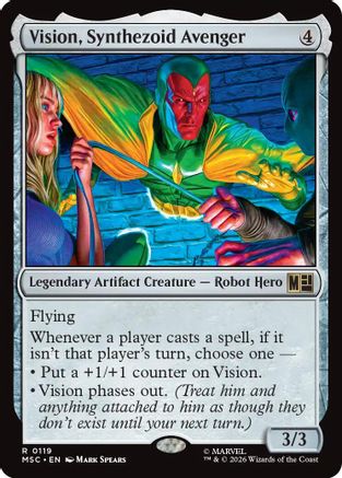 Vision, Synthezoid Avenger (MSH - Marvel Super Heroes)