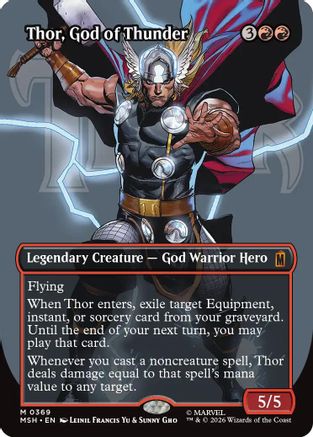 Thor, God of Thunder (Borderless) (0369) (MSH - Marvel Super Heroes)