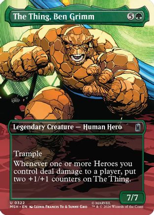 The Thing, Ben Grimm (Borderless) (MSH - Marvel Super Heroes Foil)