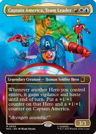 Captain America, Team Leader (Borderless) (MSC - Commander: Marvel Super Heroes)