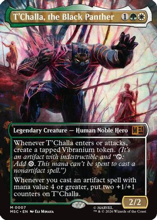 T'Challa, the Black Panther (Borderless) (MSC - Commander: Marvel Super Heroes)