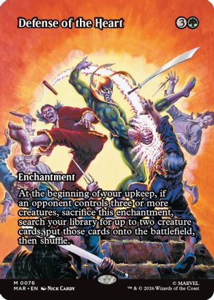 Defense of the Heart (Borderless) (MAR - Marvel Universe Eternal-Legal Foil)