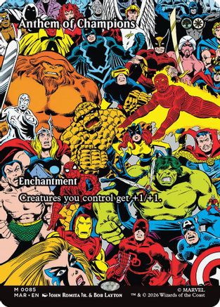 Anthem of Champions (Borderless) (MAR - Marvel Universe Eternal-Legal Foil)