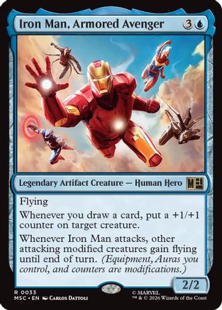 Iron Man, Armored Avenger (Surge Foil) (MSC - Commander: Marvel Super Heroes Foil)