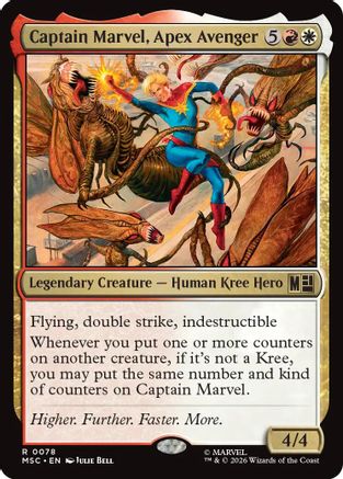 Captain Marvel, Apex Avenger (Surge Foil) (MSC - Commander: Marvel Super Heroes Foil)