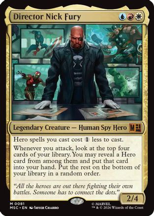 Director Nick Fury (Surge Foil) (MSC - Commander: Marvel Super Heroes Foil)