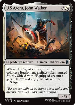 U.S.Agent, John Walker (MSH - Marvel Super Heroes Foil)