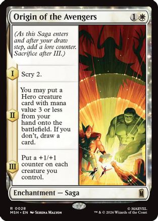 Origin of the Avengers (MSH - Marvel Super Heroes Foil)