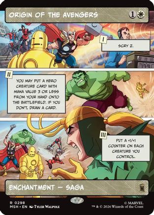 Origin of the Avengers (Borderless) (MSH - Marvel Super Heroes Foil)