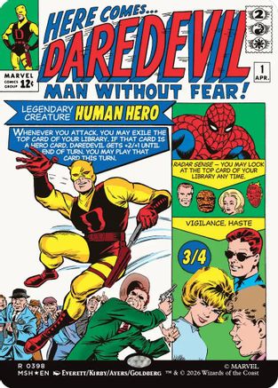 Daredevil, Man Without Fear (Borderless) (0398) (MSH - Marvel Super Heroes Foil)