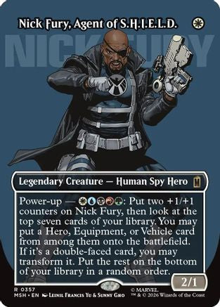 Nick Fury, Agent of S.H.I.E.L.D. (Borderless) (0357) (MSH - Marvel Super Heroes Foil)
