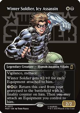 Winter Soldier, Icy Assassin (Borderless) (MSH - Marvel Super Heroes Foil)