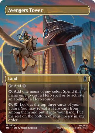 Avengers Tower (Borderless) (MSH - Marvel Super Heroes Foil)