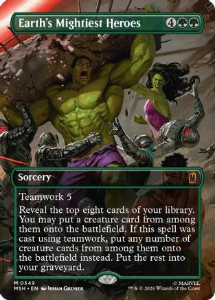 Earth's Mightiest Heroes (Borderless) (MSH - Marvel Super Heroes Foil)