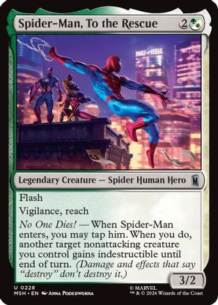 Spider-Man, To the Rescue (MSH - Marvel Super Heroes Foil)