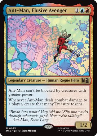 Ant-Man, Elusive Avenger (Surge Foil) (MSC - Commander: Marvel Super Heroes Foil)
