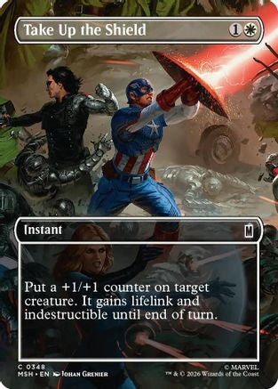 Take Up the Shield (Borderless) (MSH - Marvel Super Heroes Foil)