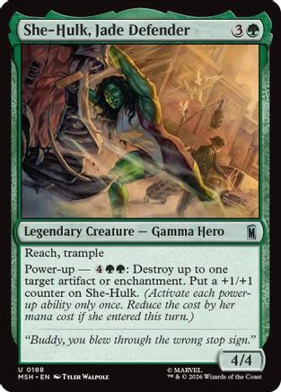 She-Hulk, Jade Defender (MSH - Marvel Super Heroes Foil)