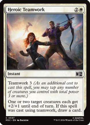 Heroic Teamwork (MSC - Commander: Marvel Super Heroes Foil)
