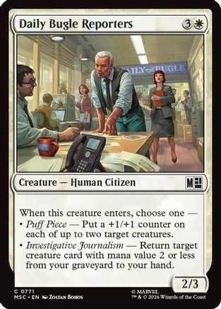 Daily Bugle Reporters (MSC - Commander: Marvel Super Heroes Foil)