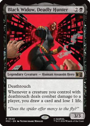 Black Widow, Deadly Hunter (MSC - Commander: Marvel Super Heroes)