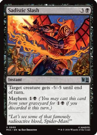 Sadistic Slash (MSC - Commander: Marvel Super Heroes)