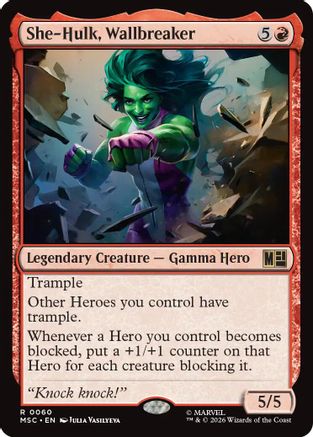 She-Hulk, Wallbreaker (MSC - Commander: Marvel Super Heroes Foil)