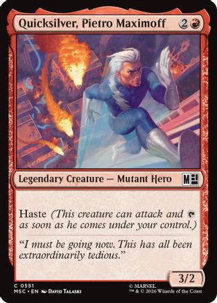 Quicksilver, Pietro Maximoff (0551) (MSC - Commander: Marvel Super Heroes)