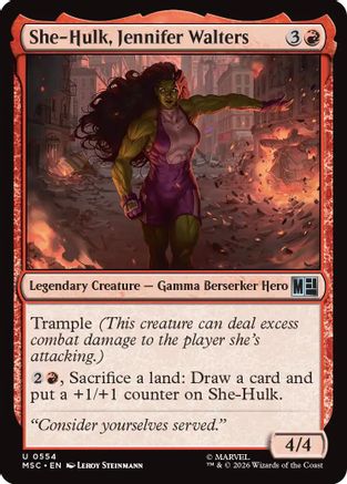 She-Hulk, Jennifer Walters (MSC - Commander: Marvel Super Heroes)