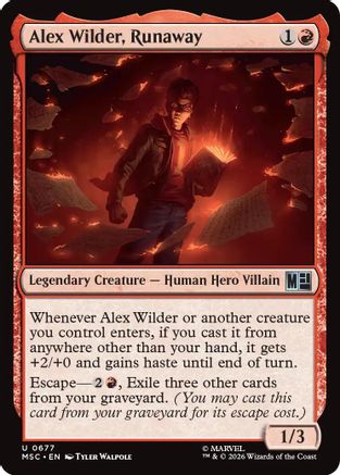 Alex Wilder, Runaway (MSC - Commander: Marvel Super Heroes Foil)