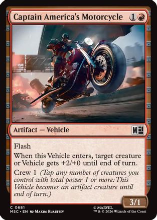Captain America's Motorcycle (MSC - Commander: Marvel Super Heroes)