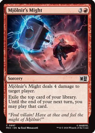 Mjollnir's Might (MSC - Commander: Marvel Super Heroes Foil)