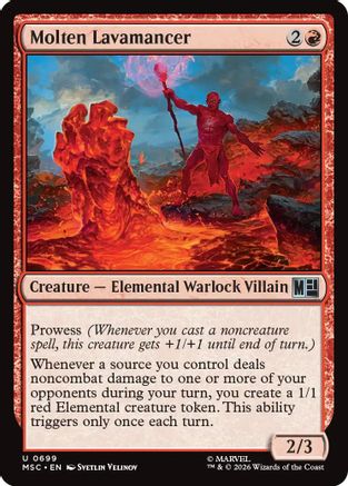 Molten Lavamancer (MSC - Commander: Marvel Super Heroes Foil)