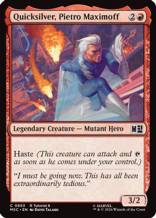 Quicksilver, Pietro Maximoff (0853) (MSC - Commander: Marvel Super Heroes)