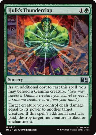 Hulk's Thunderclap (MSC - Commander: Marvel Super Heroes)