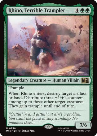 Rhino, Terrible Trampler (MSC - Commander: Marvel Super Heroes)