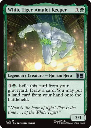 White Tiger, Amulet Keeper (MSC - Commander: Marvel Super Heroes Foil)