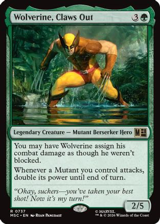 Wolverine, Claws Out (MSC - Commander: Marvel Super Heroes)