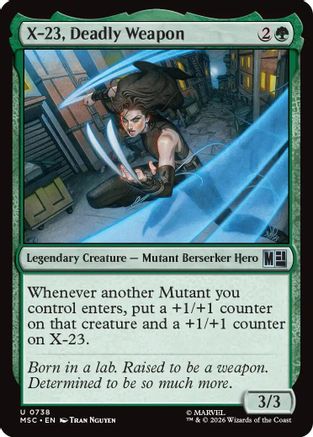 X-23, Deadly Weapon (MSC - Commander: Marvel Super Heroes Foil)