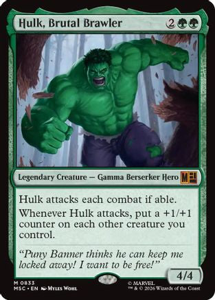 Hulk, Brutal Brawler (MSC - Commander: Marvel Super Heroes)
