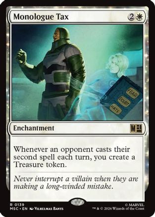 Monologue Tax (Surge Foil) (MSC - Commander: Marvel Super Heroes Foil)
