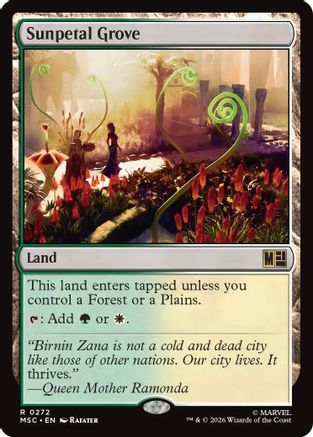 Sunpetal Grove (Surge Foil) (MSC - Commander: Marvel Super Heroes Foil)