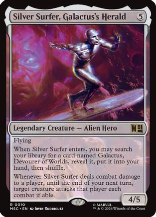 Silver Surfer, Galactus's Herald (Surge Foil) (MSC - Commander: Marvel Super Heroes Foil)