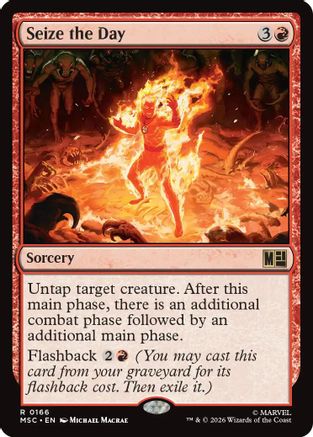 Seize the Day (Surge Foil) (MSC - Commander: Marvel Super Heroes Foil)