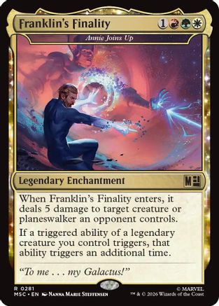 Franklin's Finality - Annie Joins Up (Surge Foil) (MSC - Commander: Marvel Super Heroes Foil)