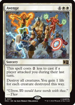 Avenge (Surge Foil) (MSC - Commander: Marvel Super Heroes Foil)
