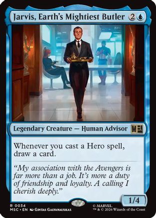 Jarvis, Earth's Mightiest Butler (Surge Foil) (MSC - Commander: Marvel Super Heroes Foil)