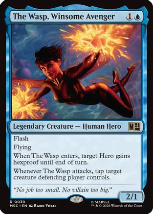 The Wasp, Winsome Avenger (Surge Foil) (MSC - Commander: Marvel Super Heroes Foil)