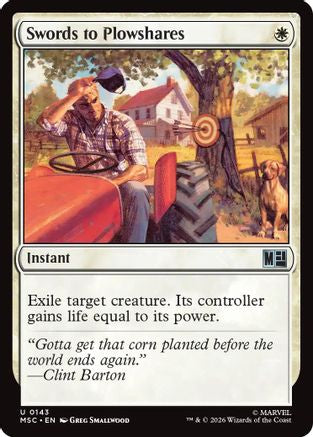 Swords to Plowshares (Surge Foil) (MSC - Commander: Marvel Super Heroes Foil)